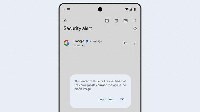 Gmail现在也在Android和iOS客户端显示蓝色验证标记