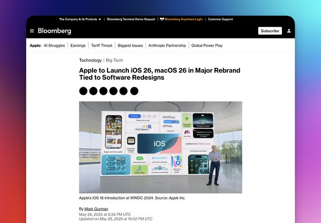 跳过iOS19直接发布iOS26！苹果新系统或将改用年份命名(图2)