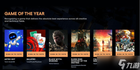 《黑神话悟空》获取提名介绍